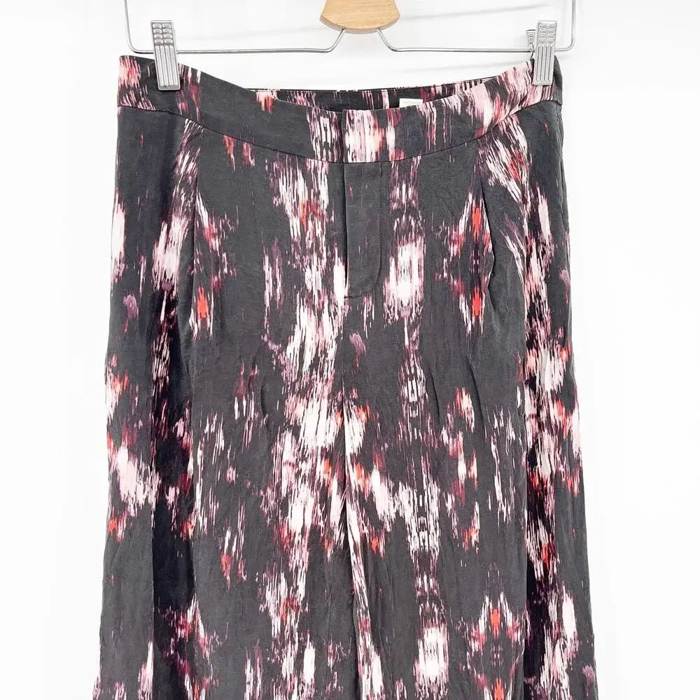 Cynthia Rowley Womens Silk‎ Boho Casual Tie Dye Wide Leg Pull On Pants Size 2 - Picture 2 of 11